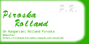 piroska rolland business card